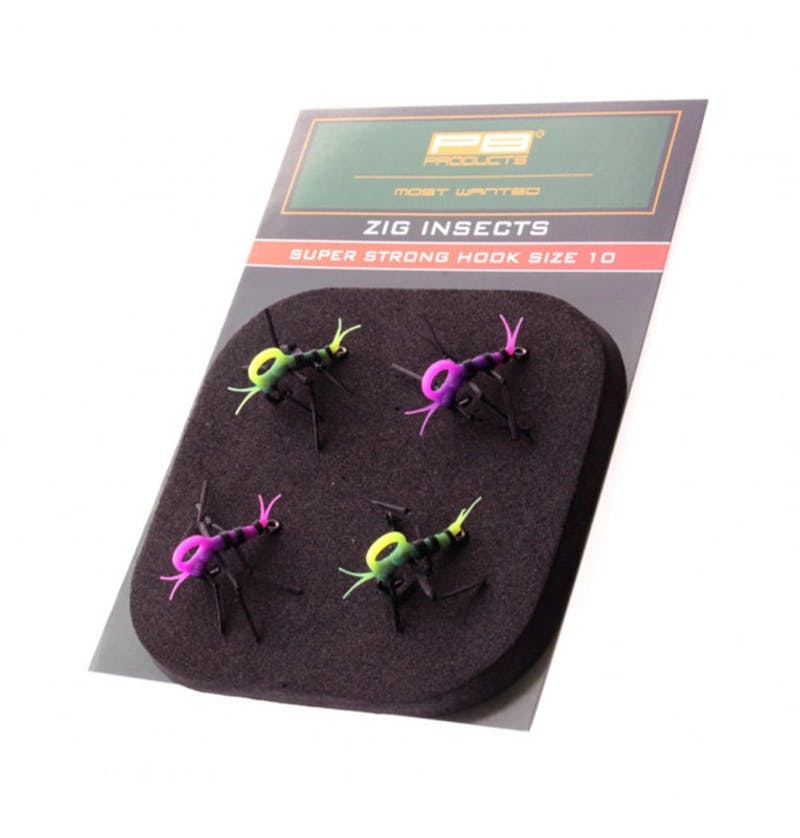 PB Products - Zig Insects Super Strong Hook Size 10 Gelb-Pink Q4 sur